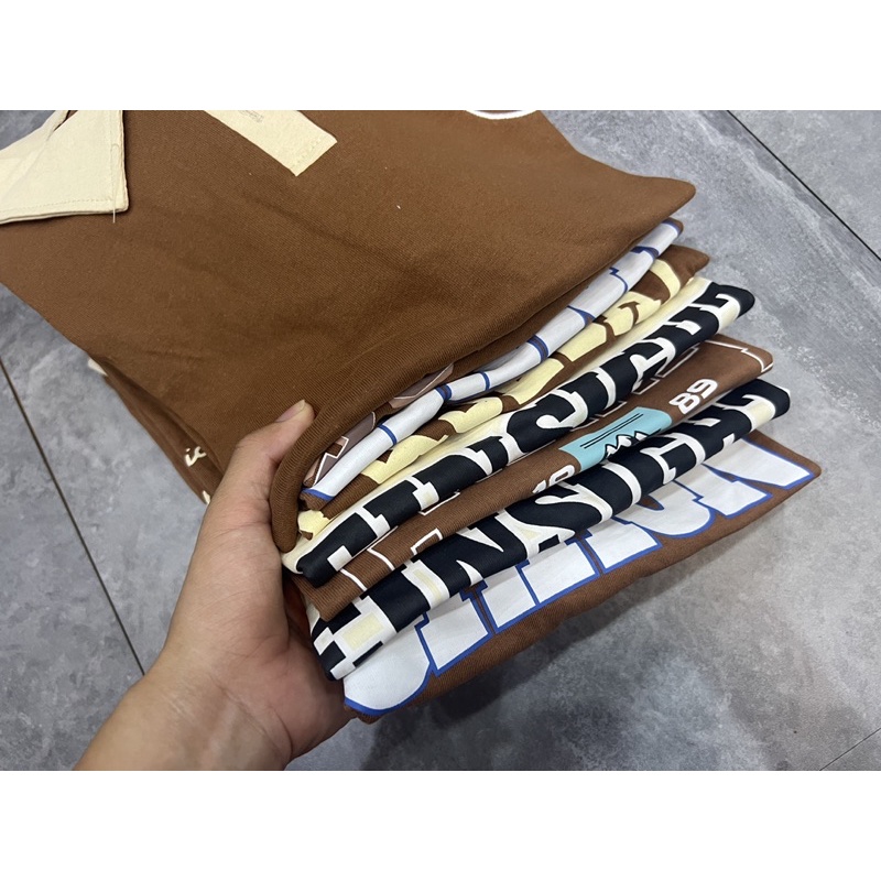 Áo polo 3158  phối cổ thân nâu cổ be ( ảnh thật tự quay chụp)