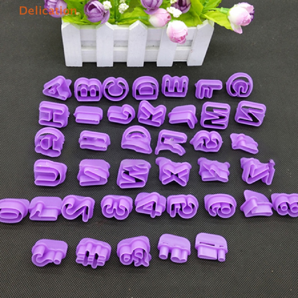 40 Khuôn cắt bánh quy ELEBUY tạo hình chữ số chữ cái tiếng Anh làm bánh quy/ fondant