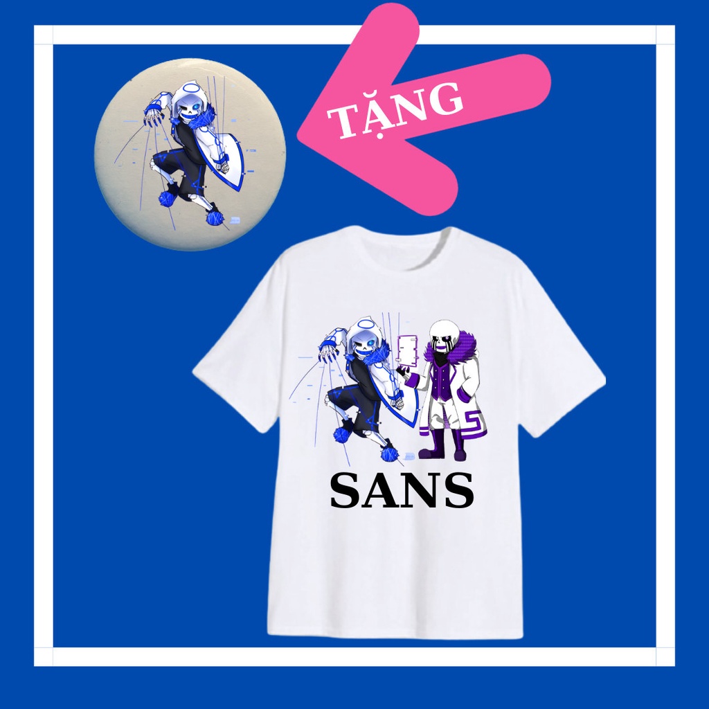 Áo thun trẻ em error 404 error 505 sans siêu ngầu, vải cotton thái co giãn 4 chiều-Tặng huy hiệu Sans Undertale