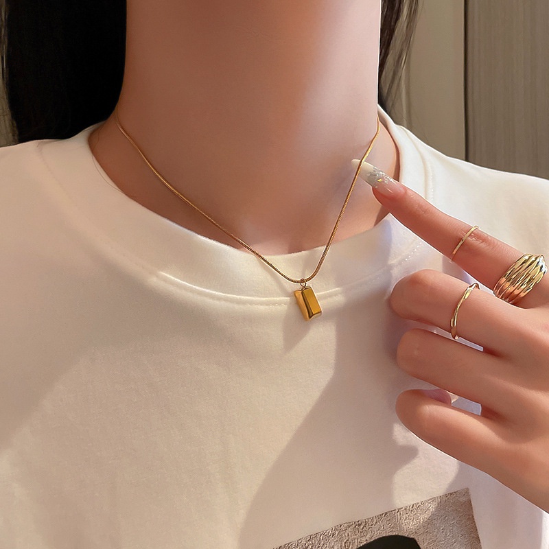 Dây chuyền nữ THÉP TITAN NGUYÊN CHẤT vòng cổ nữ KHÔNG GỈ thiết kế đơn giản phong cách ins hàn quốc