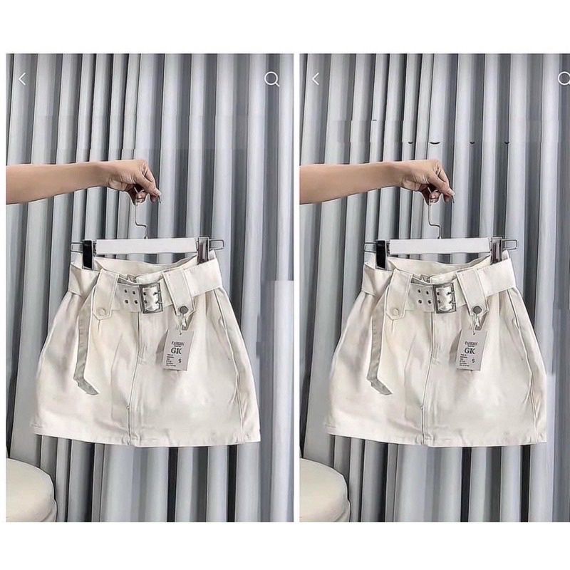 CHÂN VÁY CHỮ A KAKI TẶNG KÈM PKO #uthong
