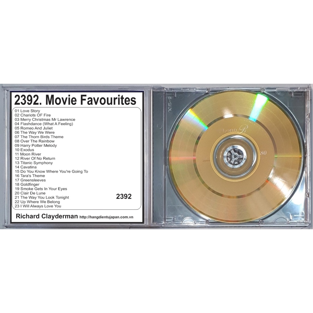 Bộ 4 CD nhạc hòa tấu Richard Clayderman ( 2392 - 2395 )