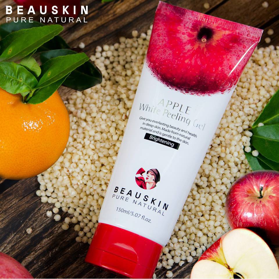 [HÀNG CHÍNH HÃNG] - Tẩy da chết sạch mụn cám, sáng mịn da Hàn Quốc Beauskin Apple White Peeling Gel thế hệ mới 150ml