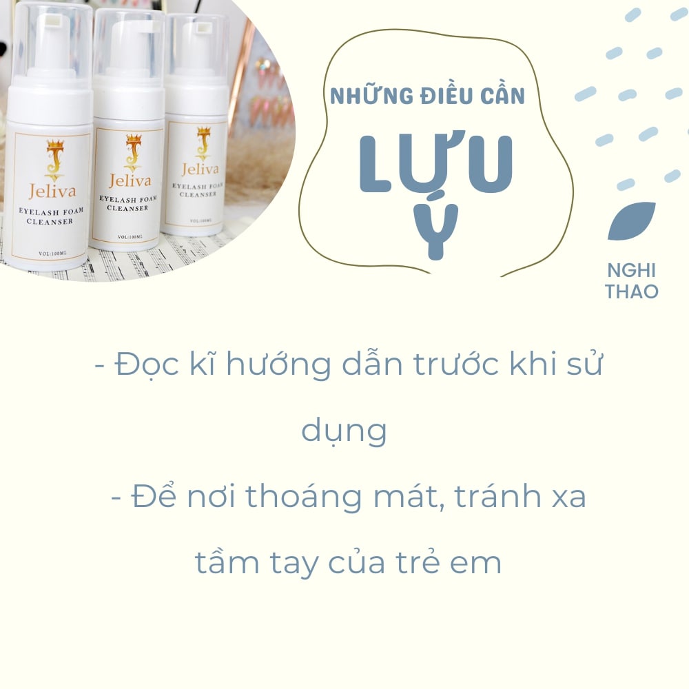 Bọt vệ sinh mi nước rửa mi Jeliva