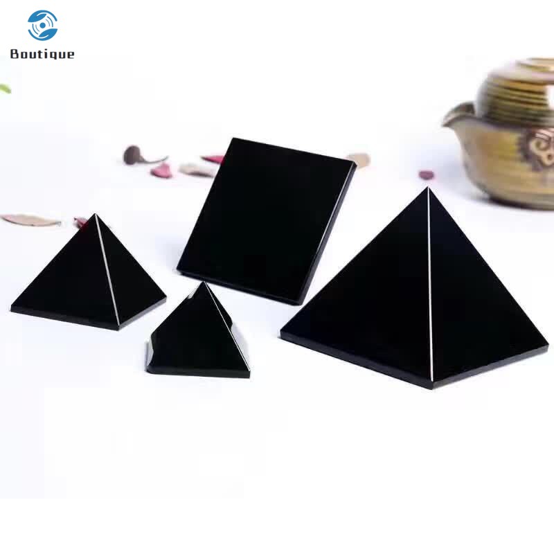 Đá thạch anh núi lửa obsidian hình kim tự tháp trang trí nội thất