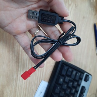 Cáp sạc pin 3.6v cổng JST màu đỏ