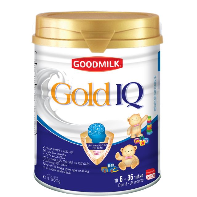 Sữa GOODMILK GOLD IQ ( dành cho trẻ6 - 36 tháng tuổi ) lin 900gr