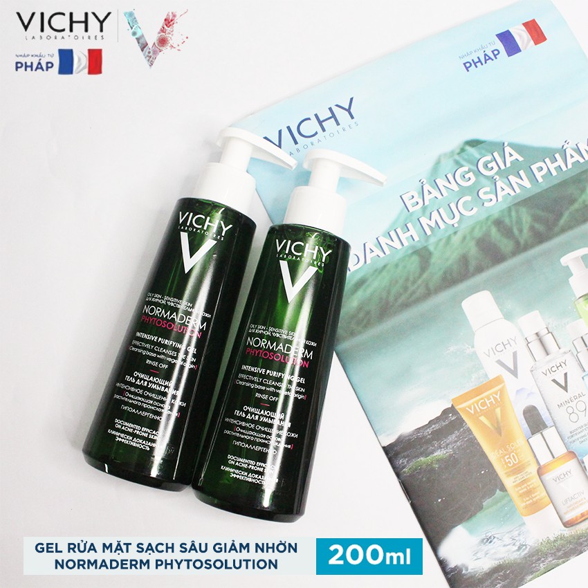 Sữa rửa mặt dành cho da dầu mụn VICHY 200ml