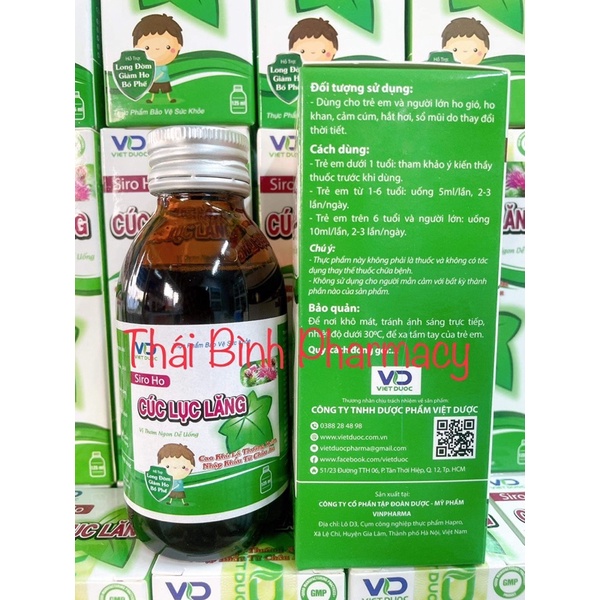 Siro Cúc Lục Lăng - chai 100ml