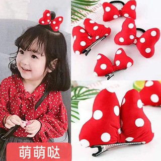 🌸sẵn🌸 Kẹp tóc nơ chấm bi đáng yêu cho bé gái