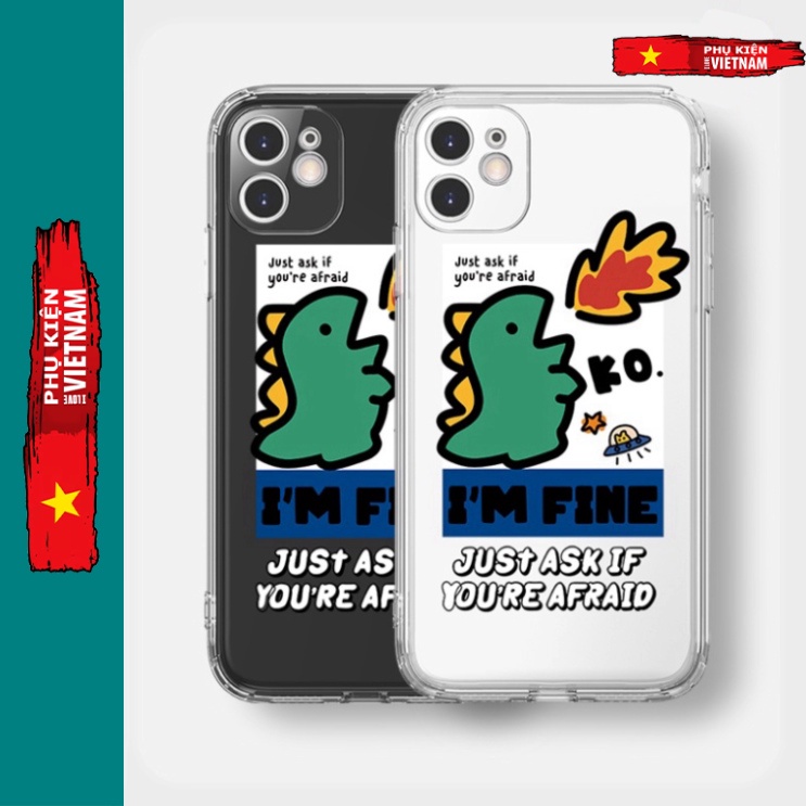 Ốp lưng iphone 6, 6s plus, 7 8 Plus, X, XS, XR, XSMAX, 11 , 12, 13 PROMAX suốt trong quãng khủng long thời tiền sử PHUN
