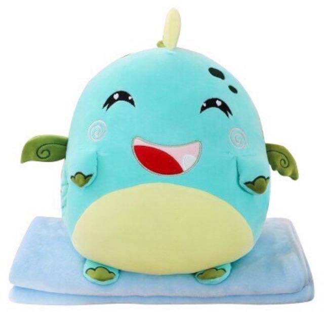 Bộ Chăn Gối ❤Freeship❤Bộ Chăn Gối Văn Phòng 3 Trong 1 Hình Thú Tròn Mẫu Mới Siêu Đáng Yêu