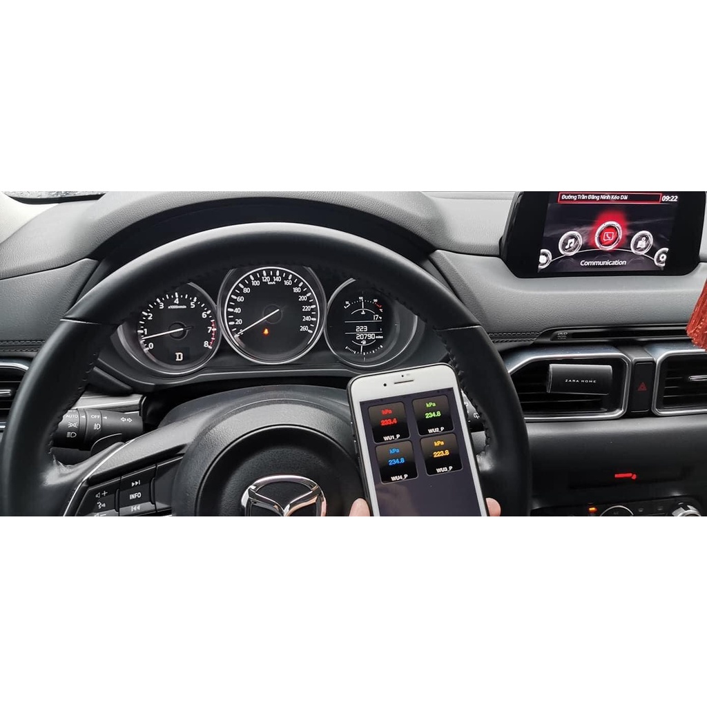 Cảm biến áp suất lốp tích hợp màn hình taplo zin Mazda Cx5 2018 - 2021