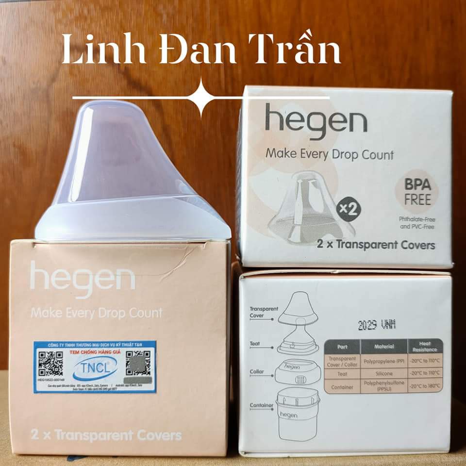 ⭐Chính Hãng⭐ Nắp đậy núm ti bình sữa Hegen, nắp đậy bình sữa hegen chính hãng có tem tại Hà Nội HCM