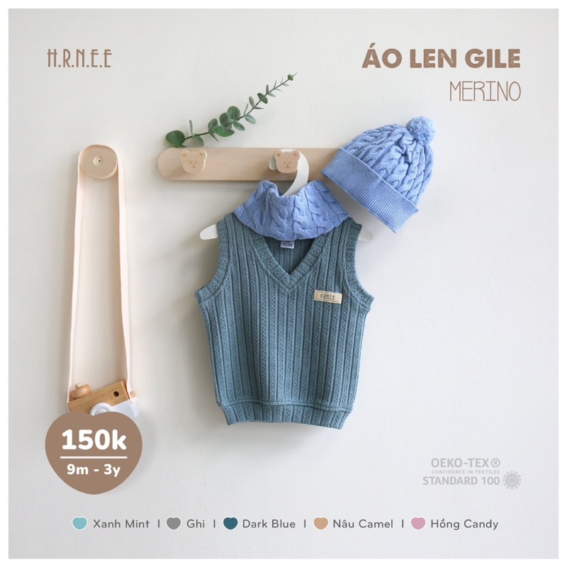 Hrnee Mũ len cực xinh cho bé trai bé gái size 12-4Y