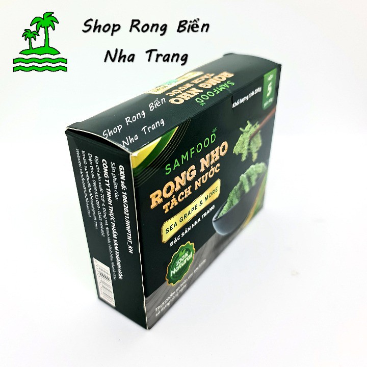 Rong nho tách nước Sam Food hộp 200g gồm 5 gói 40g - Tặng 1 gói nước sốt mè rang Kewpie 15ml