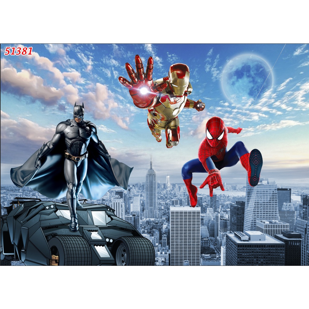 Tranh Dán Tường 3D những siêu anh hùng nổi tiếng thế giới HÀNG RẺ CHẤT LƯỢNG CAO