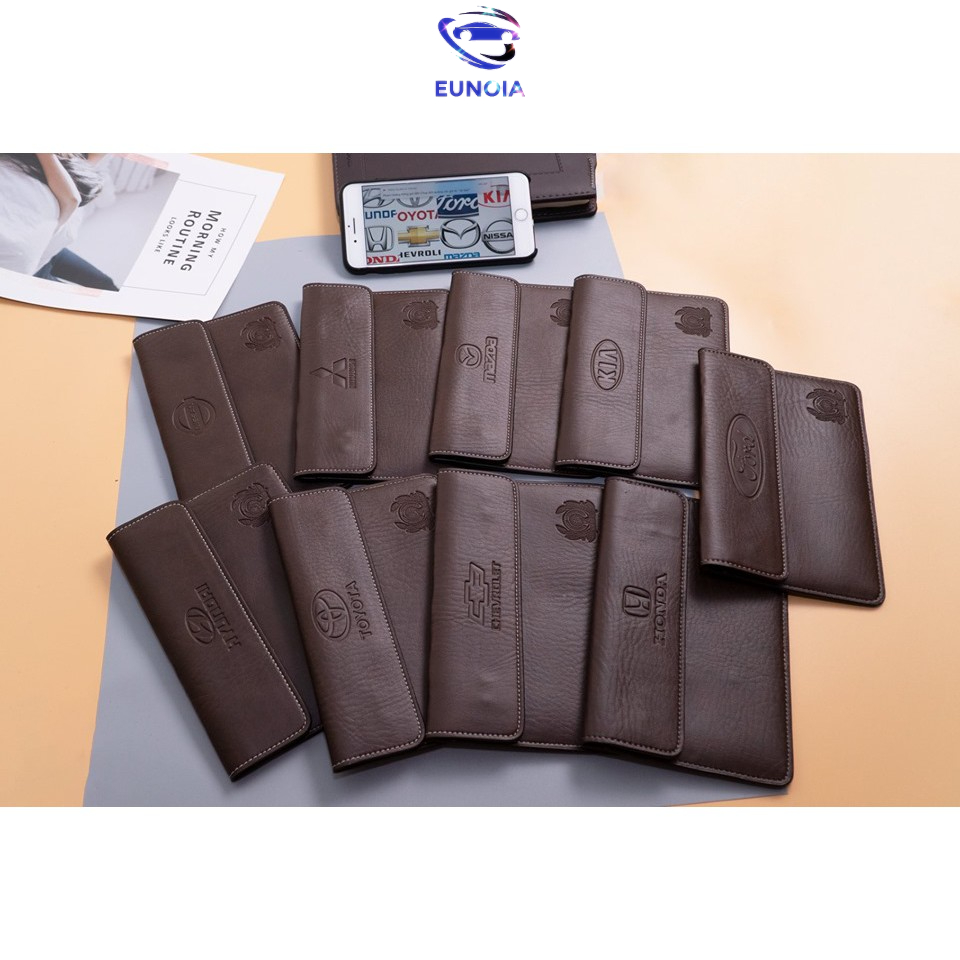 Ví da đựng đăng kiểm, giấy tờ ô tô cao cấp - Bóp đựng giấy tờ xe hơi có logo các dòng xe