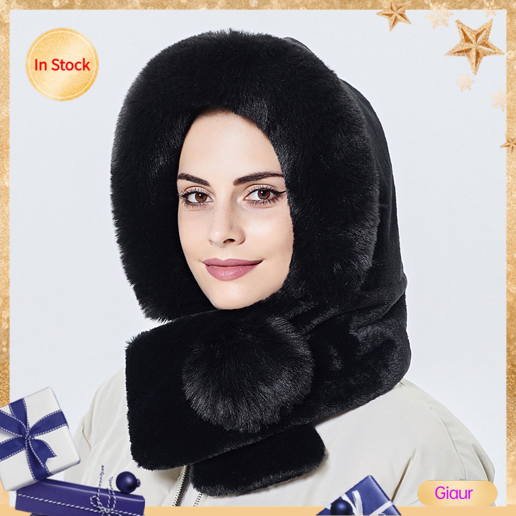 Mũ beanie trùm tai dày dặn giữ ấm thời trang