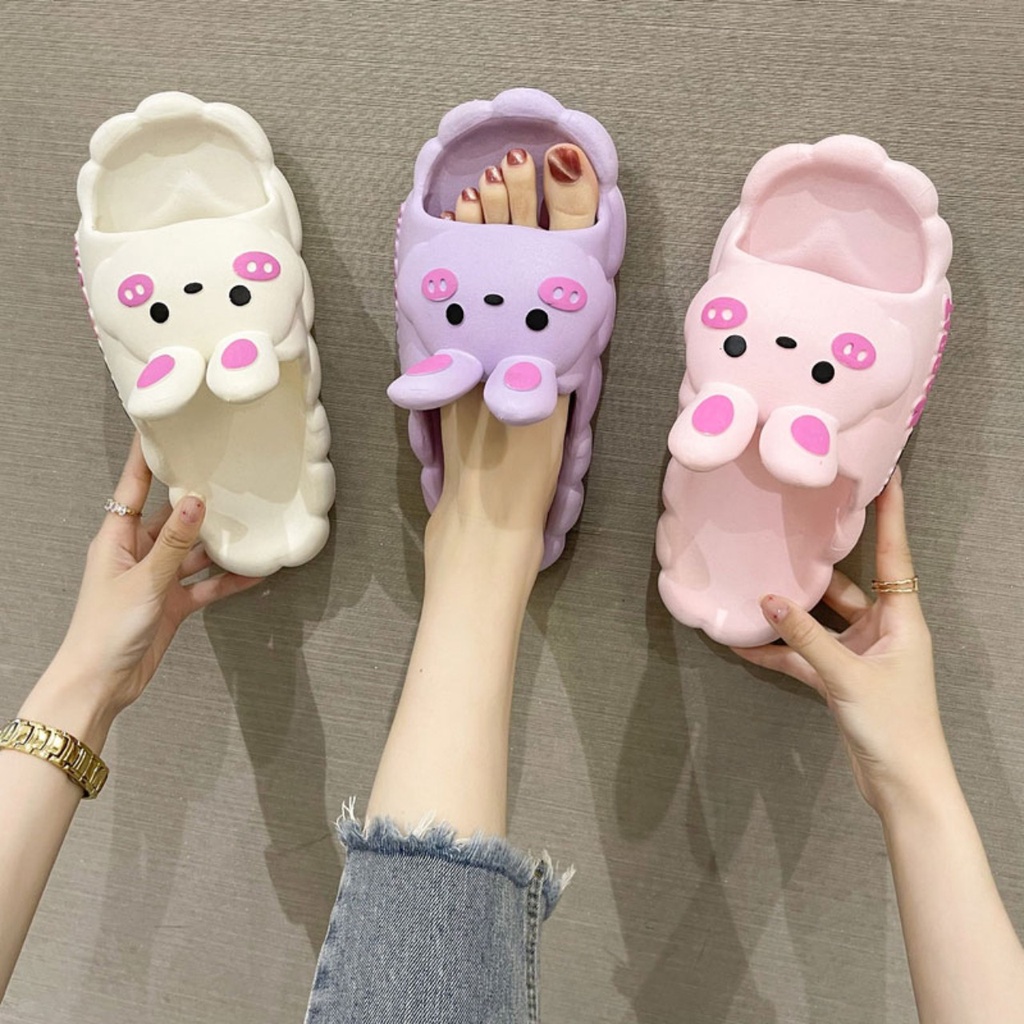 Dép bánh mì cho nữ hình thỏ RB dễ thương cho nữ chất cao su siêu mềm