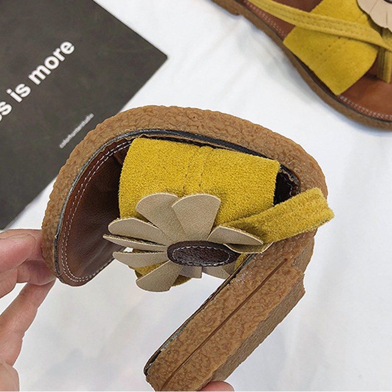 Dép nữ xỏ ngón mùa hè Hàn Quốc Lancui - thiết kế mới đính hoa, siêu bền, đế mềm, thoải mái TKO009