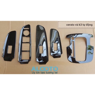 Ốp nội thất titannium 5 chi tiết theo xe k3, cerato 2016 - 2018.
