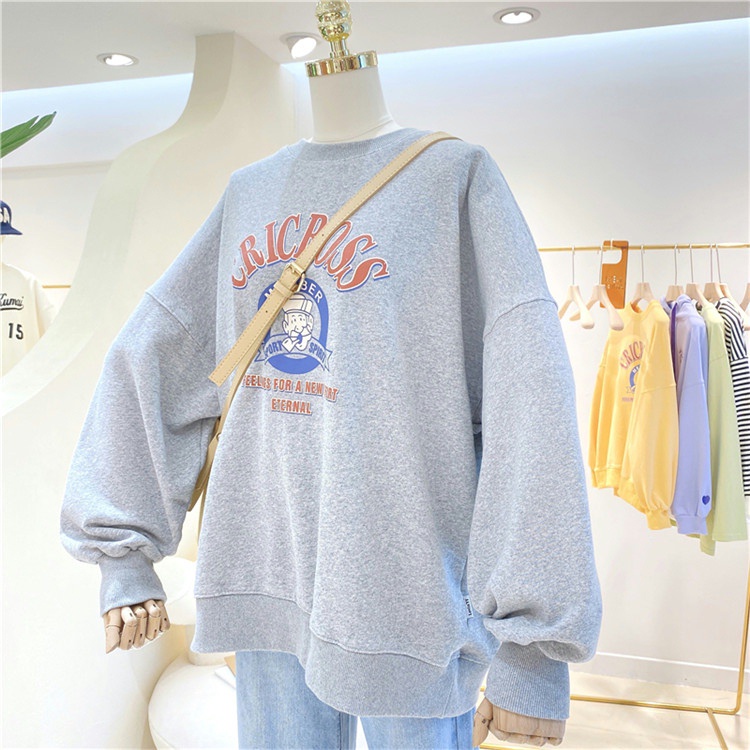 NRVP Áo Tay Dài Dáng Rộng Phong Cách Hàn Quốc Thời Trang Mới Cho Nữ