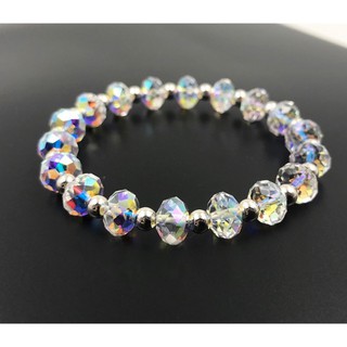 Lắc tay nữ 💖FREESHIP Giảm 20K- Lắc tay pha lê Siêu hot lấp lánh ánh 7 màu đẹp bạc 925 cao cấp.