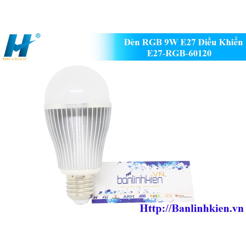 Đèn RGB E27 trang trí nhà cửa-quang hợp cho cây dùng điều khiển từ xa 3w, 6w,9w