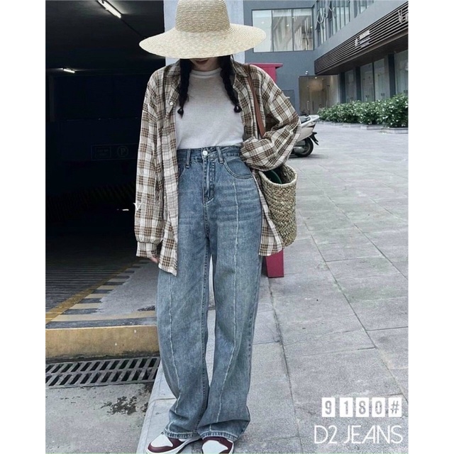 Quần bò suông zara basic