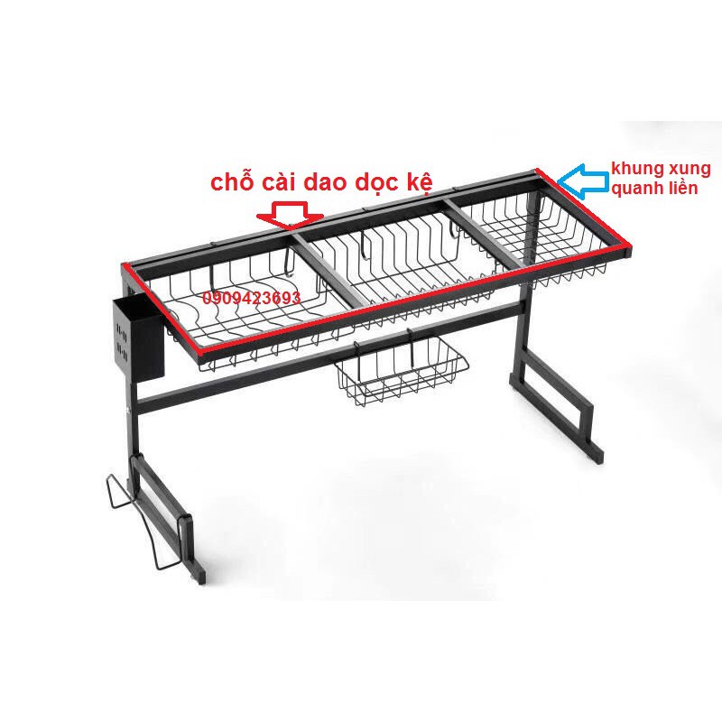 Kệ chén bát inox cao cấp BẢO HÀNG 12 THÁNG Kệ úp chen - kệ để bát chén tiện lợi