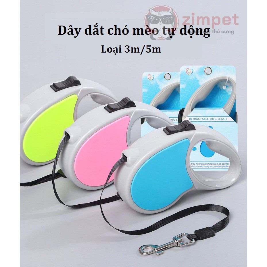 Dây dắt chó mèo tự động - Dây dắt chó mèo đi dạo 3M/5M