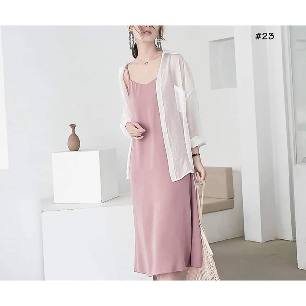 ĐẦM 2 DÂY NHIỀU MÀU CHẤT LỤA MỀM MẠI SIÊU ĐẸP