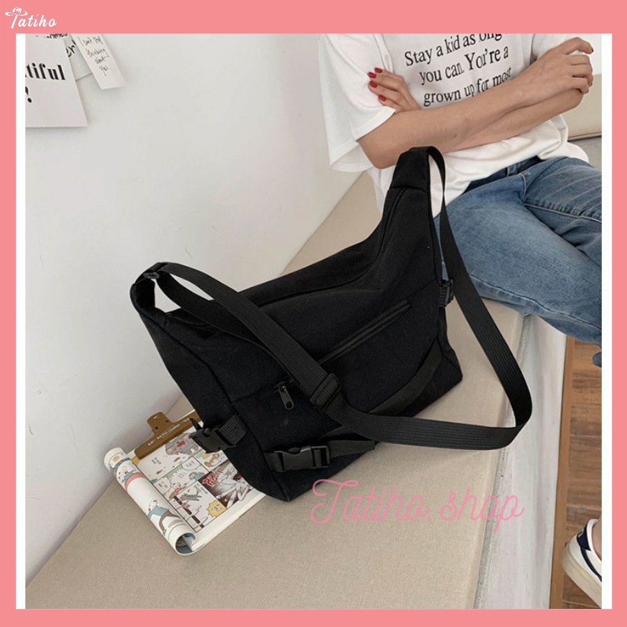 [HÀNG XỊN, GIÁ TỐT] Túi Vải Bao Tử Đeo Chéo Nam Nữ Form To Bền Chắc Chắn - TUI13