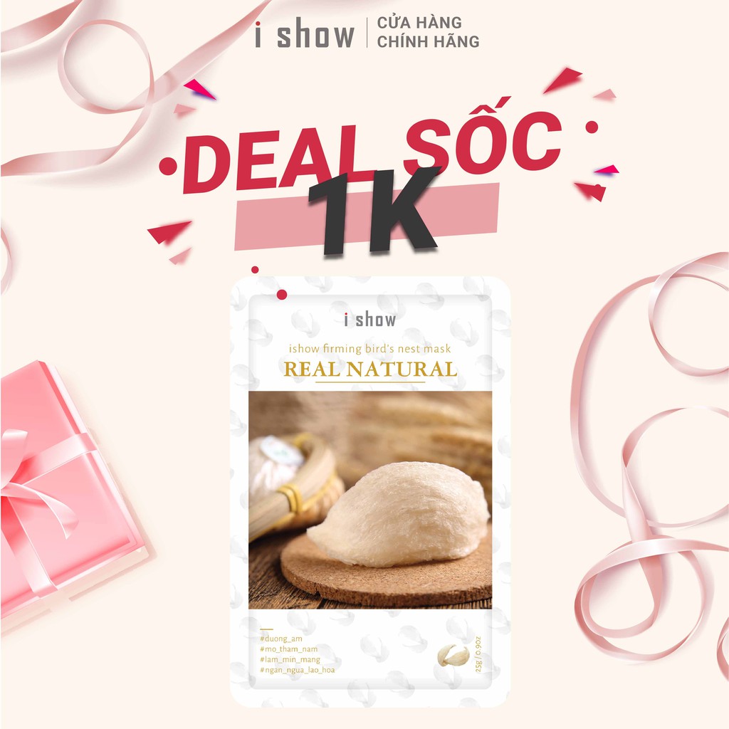 Mặt Nạ Tổ Yến - Dưỡng Trắng Da, Ngăn Ngừa Lão Hóa ishow Firming Bird's Nest Mask ---1 miếng---
