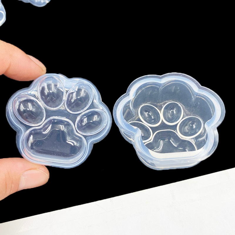 Khuôn Silicone Làm Mặt Dây Chuyền Thủ Công Hình Dấu Chân Mèo
