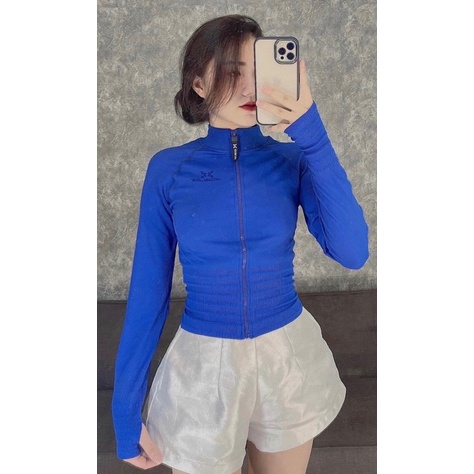 ÁO KHOÁC CROP DỆT NEW GYM,THỂ THAO,YOGA