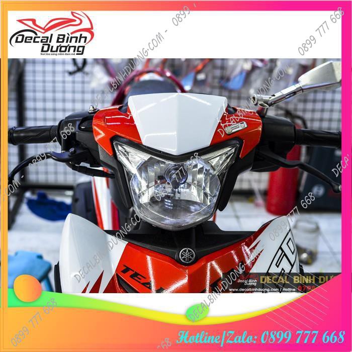 Tem Trùm Exciter 150 Đỏ Trắng Đơn Giản Chất Liệu Shinlung