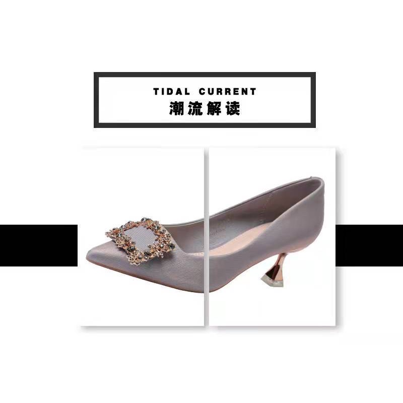 Giày Cao Gót Mũi Nhọn Thiết Kế Mới Thời Trang Dành Cho Mùa Xuân