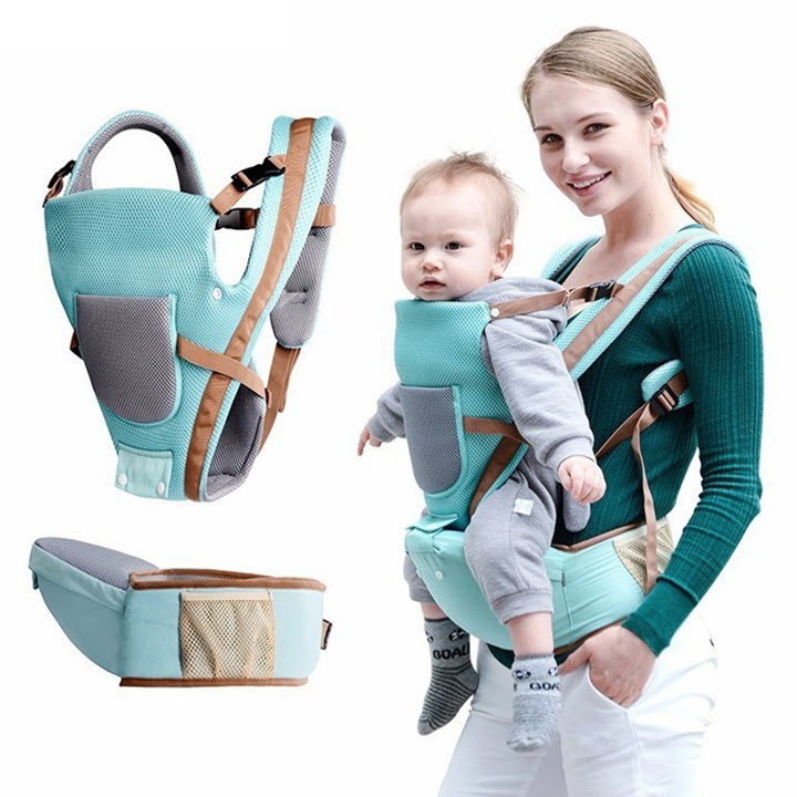 Địu ngồi 4 tư thế có ghế chống gù cho bé yêu babylab chính hãng