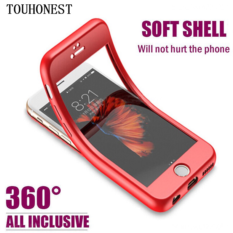 Ốp lưng mềm bảo vệ toàn diện cho iPhone 5 5s SE 6 6s 8 7 Plus X XS Max XR 360° Full Cover Phone Case | BigBuy360 - bigbuy360.vn