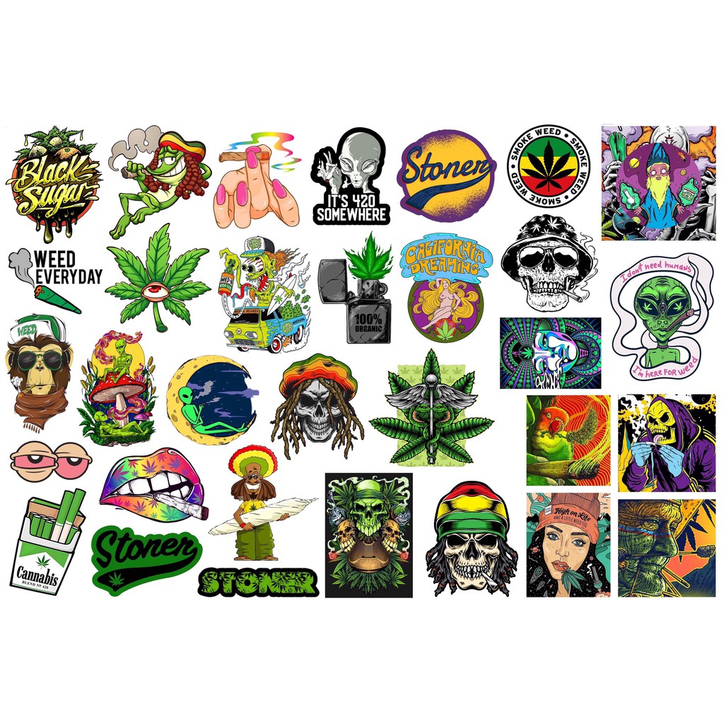 Sticker Xanh lá (3) chống nước, hình dán mũ bảo hiểm, dán xe, điện thoại, laptop – Nghiện Sticker