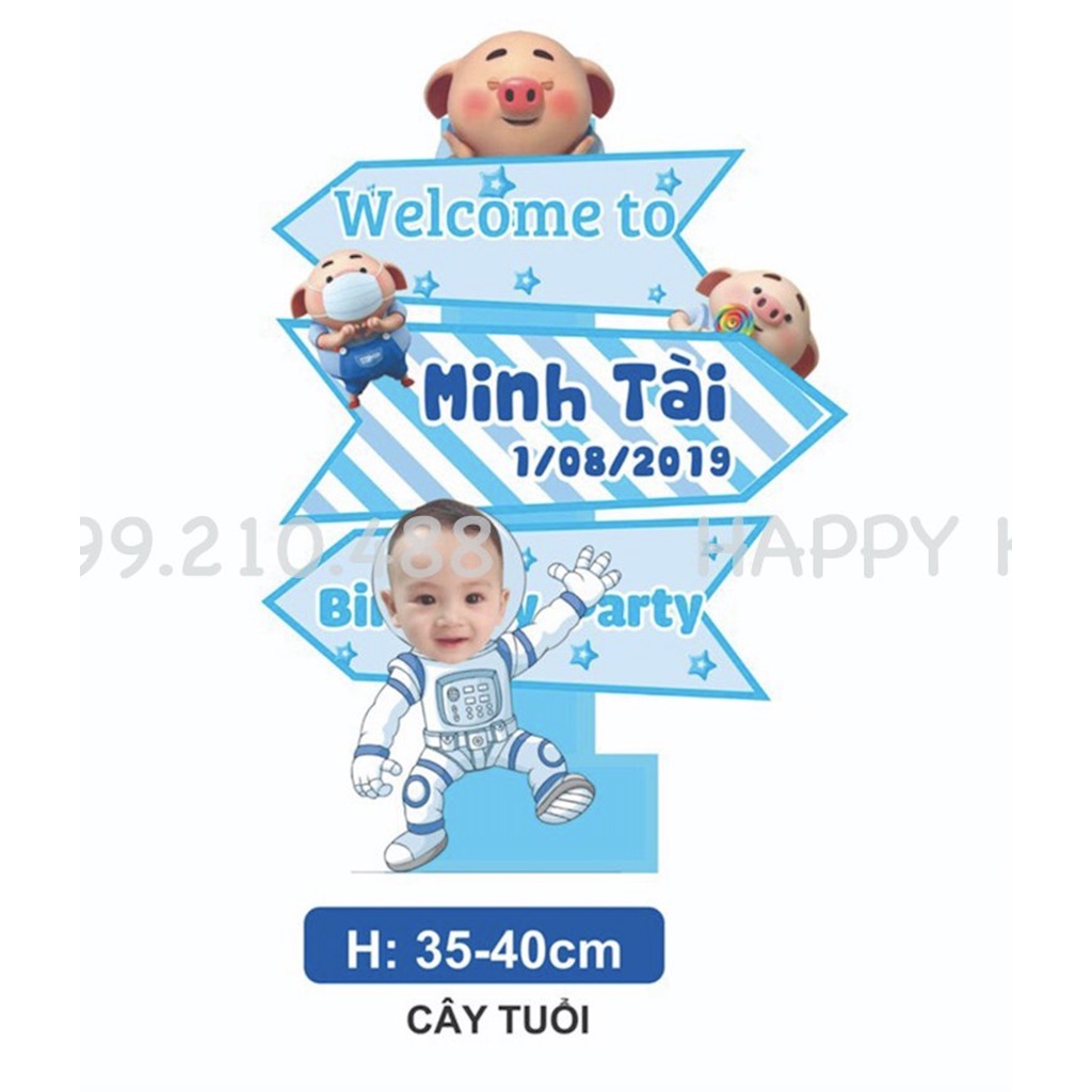 Cây Welcome Để Bàn Trang Trí Sinh Nhật, Happy Birthday, Thôi Nôi, Đầy Tháng Cho Bé Trai, Bé Gái