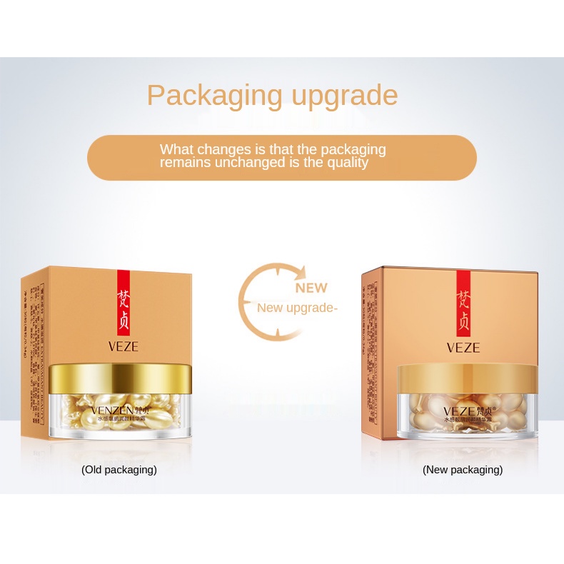 Venzen Tinh chất dưỡng da Hyaluronic Acid dạng viên nang dưỡng ẩm thu nhỏ lỗ chân lông nuôi dưỡng và phục hồi làn da 30g