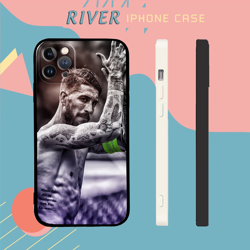 Ốp vuông tứ ca ramos nhẹ Iphone 6 6s 7 7s 8 SE X XR XS 11 12 13 Plus Pro Promax MUT2200184