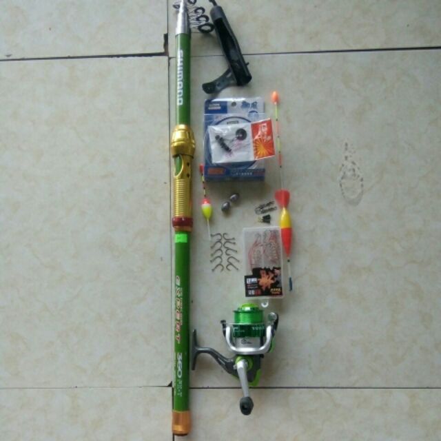 Combo bộ cần câu rút lục shimano 3.6m, máy YOWAGO LL3000, tặng kèm phụ kiện.