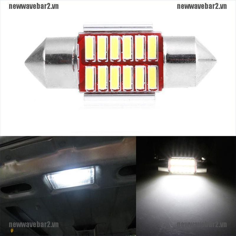 Bộ 2 Đèn Led 31mm 4014 12smd Chất Lượng Cao Cho Xe Hơi