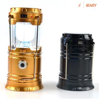 IE❤Solar Power Rechargeable LED Flashlight Camping Tent Light Torch Lamp Lantern