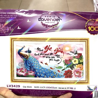 Tranh thêu Gia đình mẫu mới Lv3429
