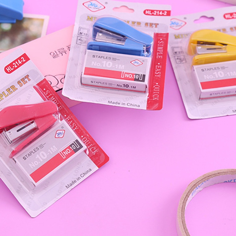Bộ Dụng Cụ Dập Ghim Mini Tiện Dụng Cho Văn Phòng